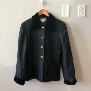 Margara Shaw Velvet Trim Coat